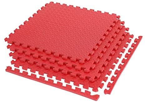 Red Interlocking Puzzle Foam Mat (30by30cm)