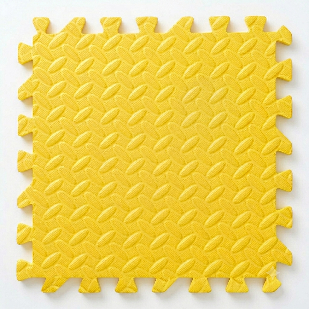 Yellow Interlocking Puzzle Foam Mat (30by30cm)