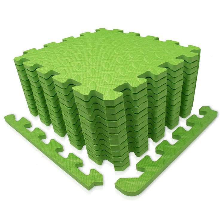 Premium Green Puzzle Mat (30x30cm) — Multi Purpose Foam Floor Tiles