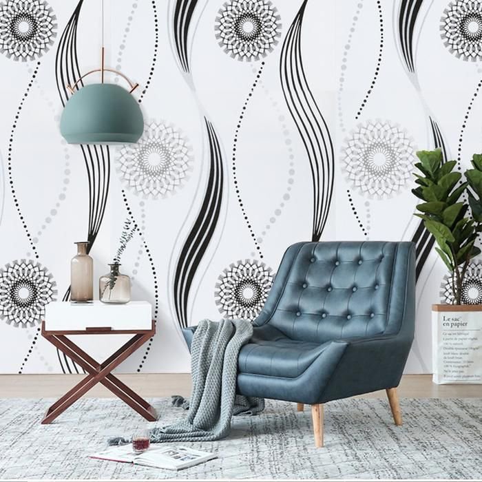 Modern Flowing Flowers Wallpaper(0.45by10m)