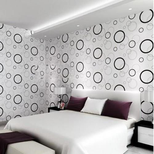 Modern 3D Retro Rings Geometric Wallpaper for Walls & Ceilings(0.45by10m)