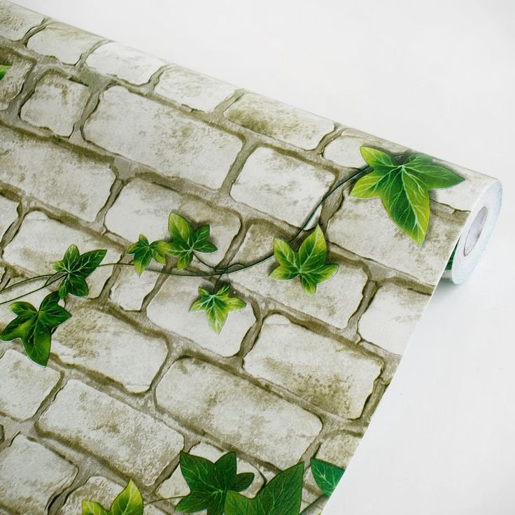 Stunning 3D Brick & Ivy Wallpaper (0.45by10m)