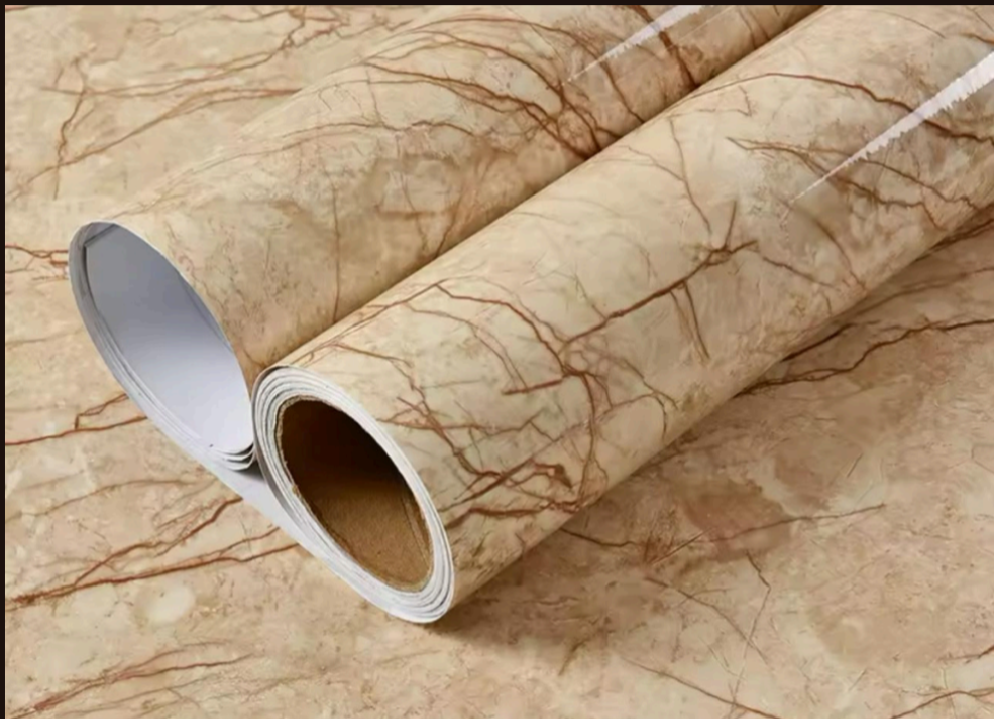 Warm Beige Marble Contact Paper Self Adhesive (0.6by10m)