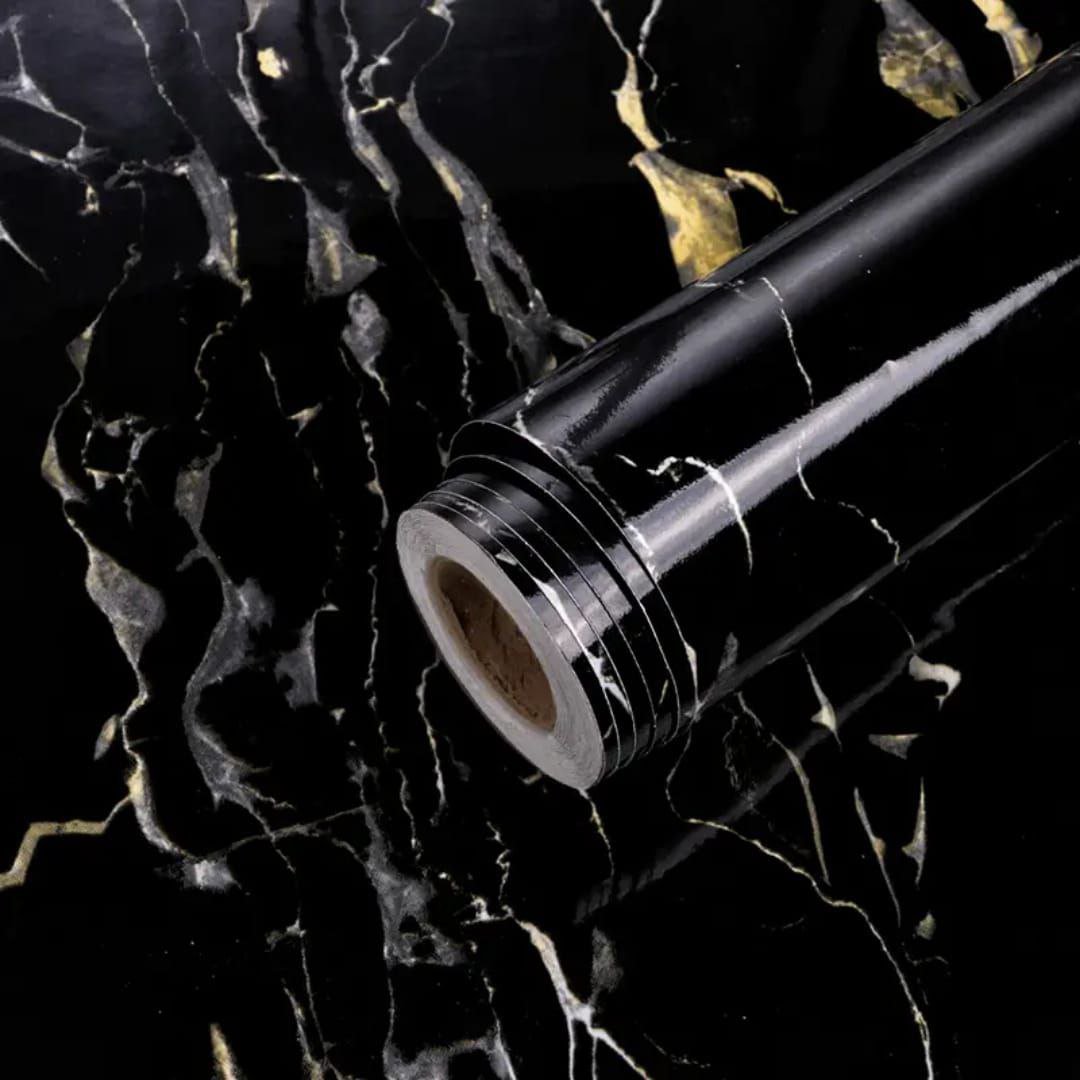 Premium Black & Gold Marble Contact Paper (0.6by10m)