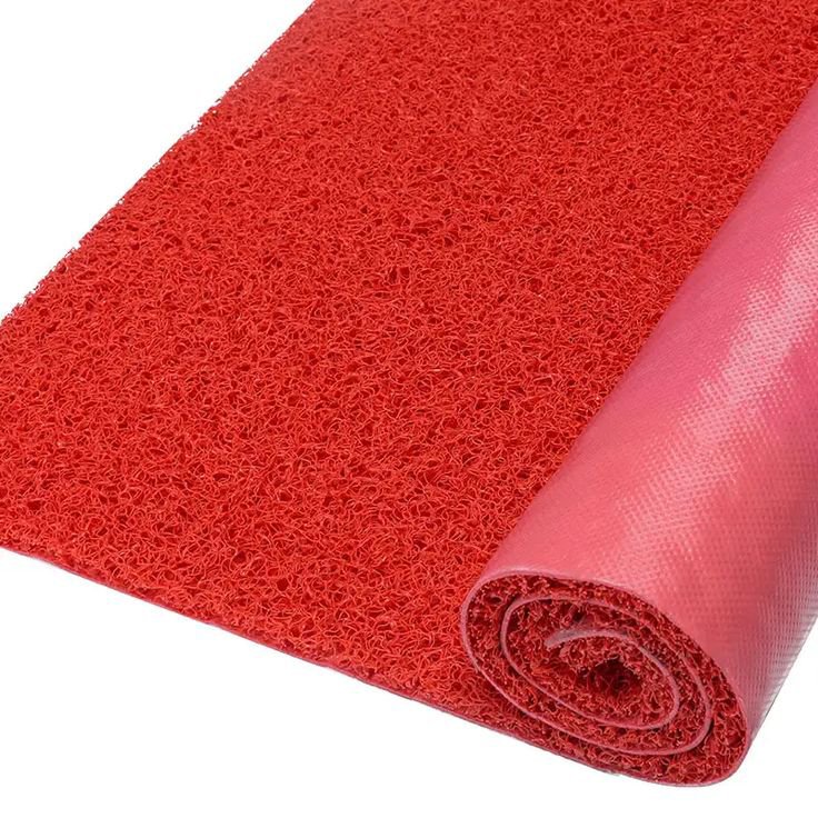 Vibrant Red PVC Spaghetti Carpet – Durable & Easy Clean Flooring (1.2m x 1m)