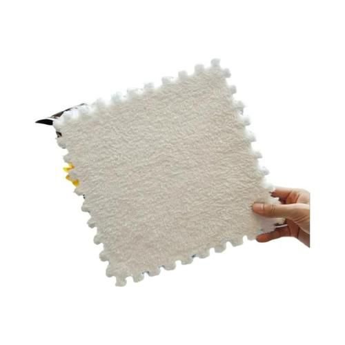 Luxury White Plush Interlocking Mats