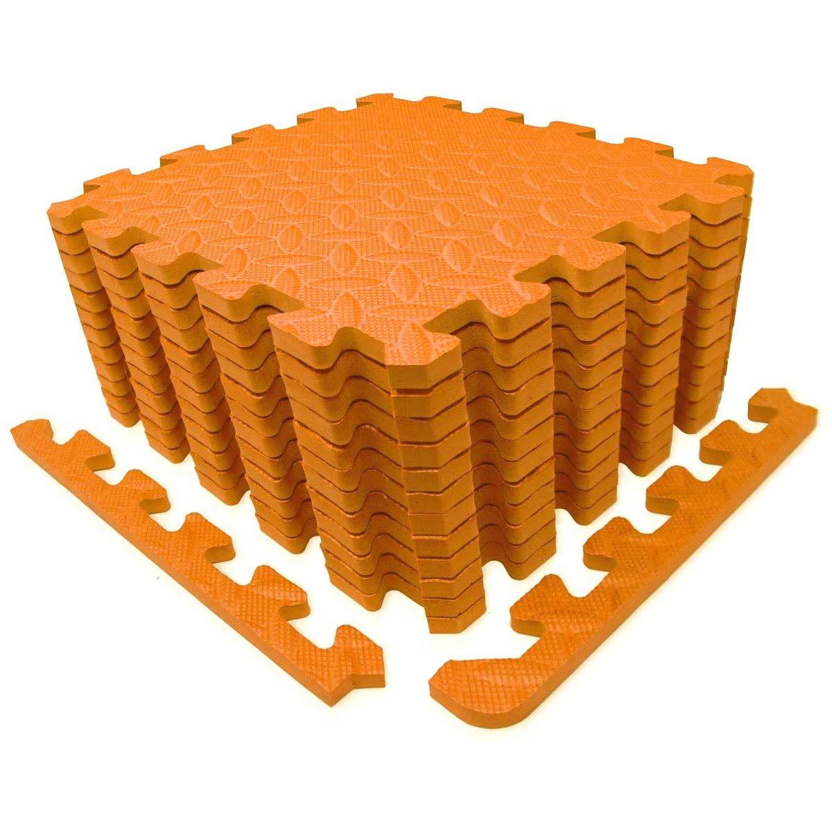 Vibrant Orange Interlocking EVA Foam Mats – Durable, Non-Slip & Affordable