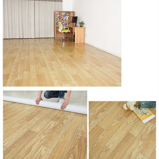 Premium Light Oak Wood Finish Vinyl Carpet (Mkeka wa Mbao)