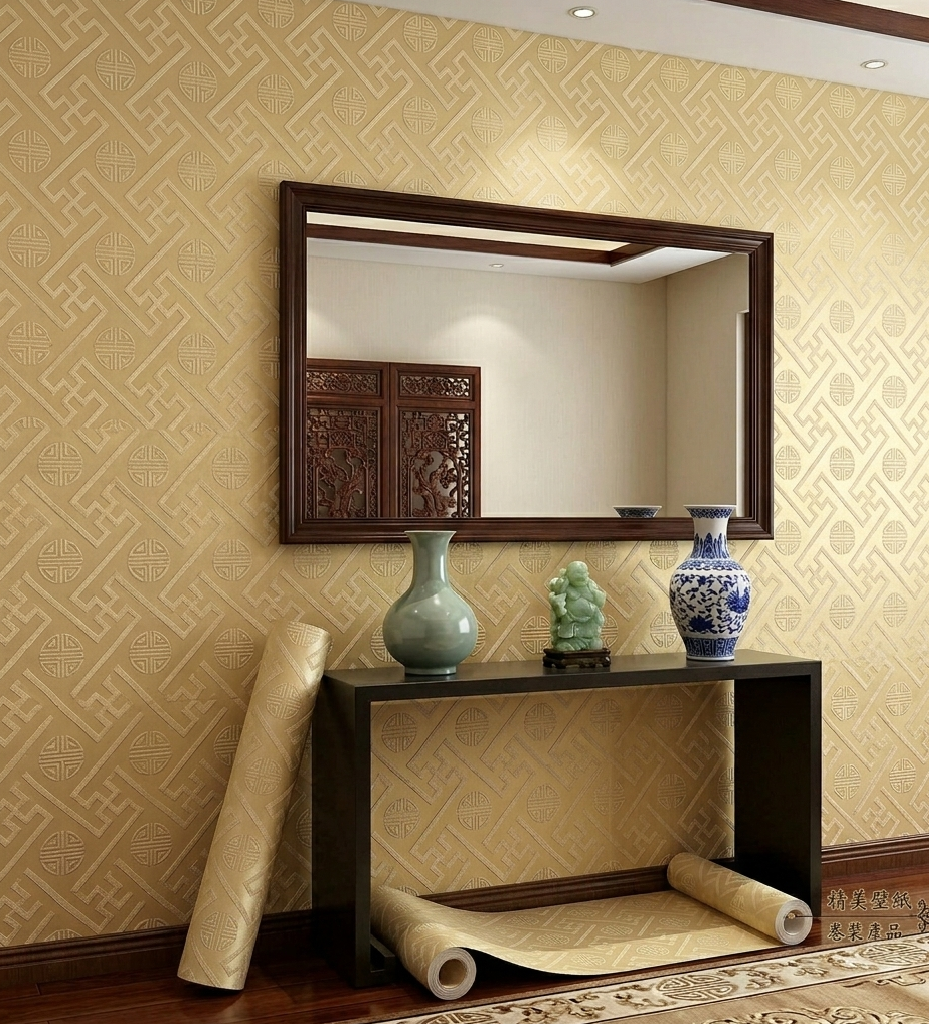 Premium Gold Textured Wallpaper – Stylish Home Decor