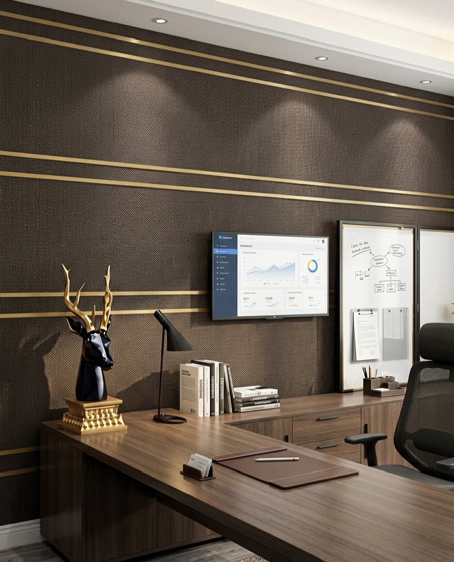 Modern 3D Horizontal Striped Wallpaper