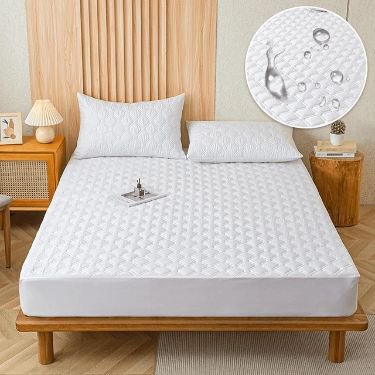 Quilted Waterproof Mattress Protector - White (5by6)