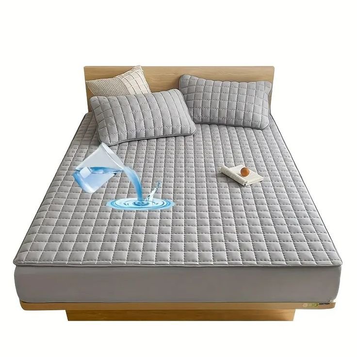 Quilted Waterproof Mattress Protector - Grey (5by6)