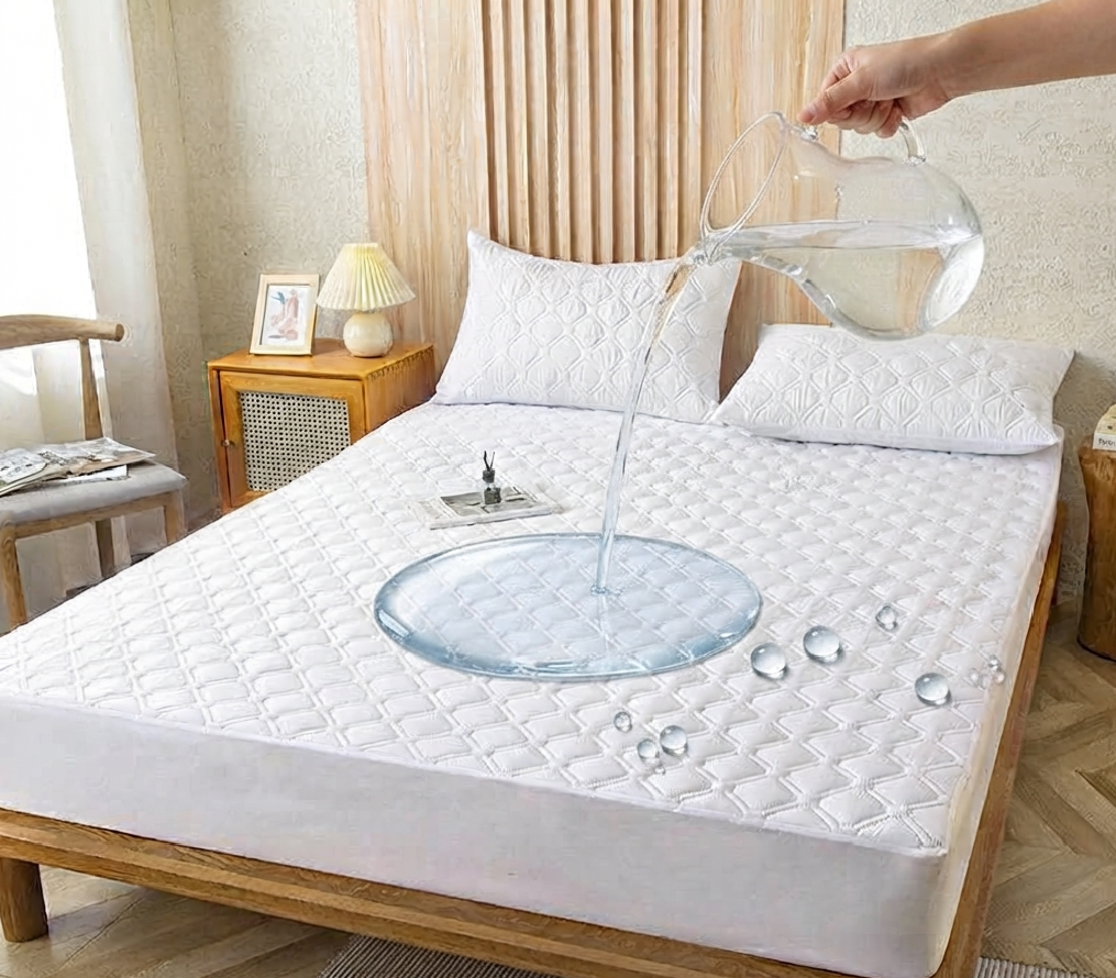 Premium Quilted Waterproof Mattress Protector 6by6 (White)