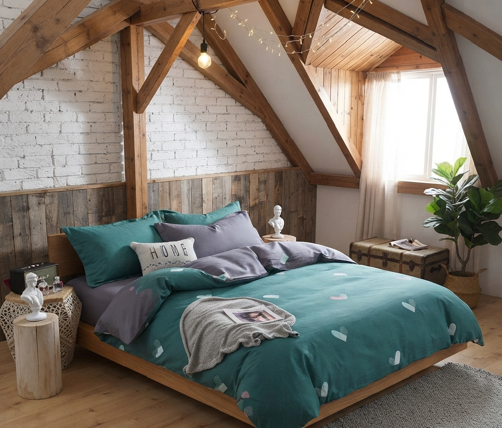 Reversible Cotton Duvet Cover Set (5by6)