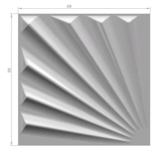3D PVC Wall Panel Sunburst Design.